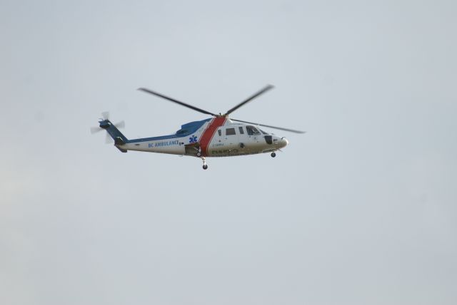 Sikorsky S-76 (C-GHHJ) - Sikorsky S-76C serving as an air ambulance for BC Ambulance returning to its base at Helijet at YVR