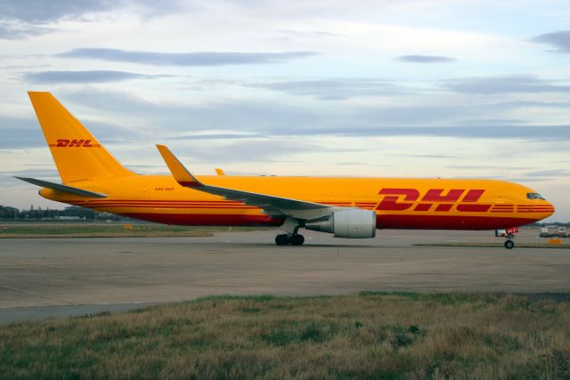 BOEING 767-300 (A9C-DHT) - Taxiing to Stand 608 on 12-Feb-22 operating flight DHX790 from OBBI.