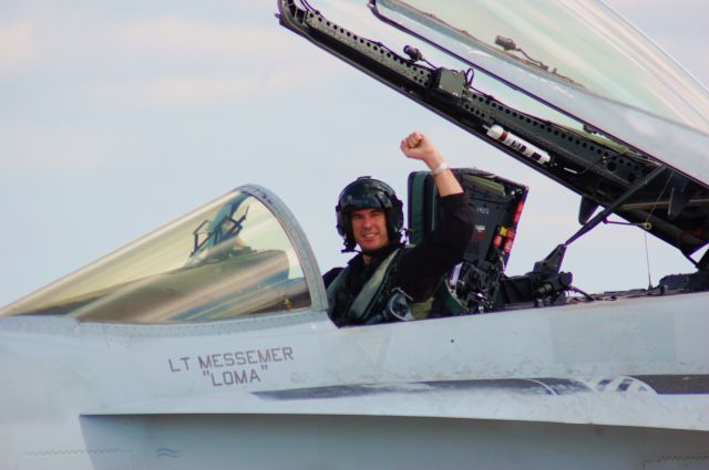 McDonnell Douglas FA-18 Hornet — - I thought the black suit on a Navy pilot was a little different?