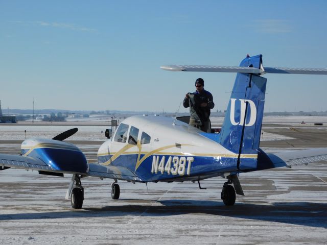 Piper PA-44 Seminole (N4438T) - A clear day in January meant a busy day of flying for University of Dubuque Aviation students.  In this case, a nearly empty ramp was a good thing!!!  N4438T returns to the ramp after a flight on this beautifully clear morning.  