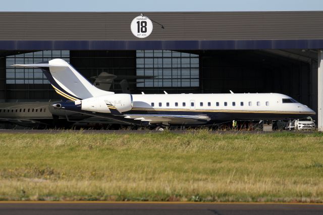 Bombardier Global Express (VH-SJE) - Sitting outside its hanger awaiting its next flight.