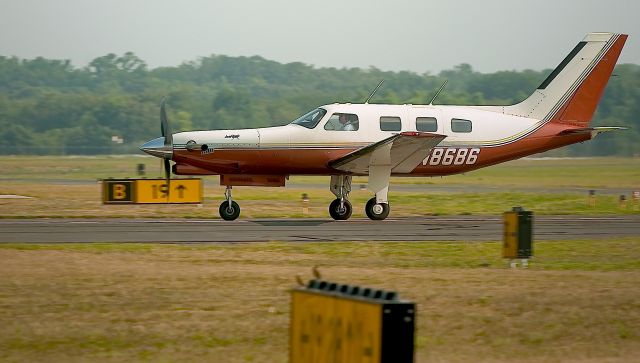 Piper Malibu Meridian (N8686) - Takeoff runway 27 Cape May County NJ