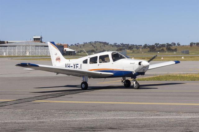 Piper Cherokee (VH-XEJ) - Australian Airline Pilot Academy (VH-XEJ) Piper PA-28-161 Cherokee Warrior III taxiing at Wagga Wagga Airport