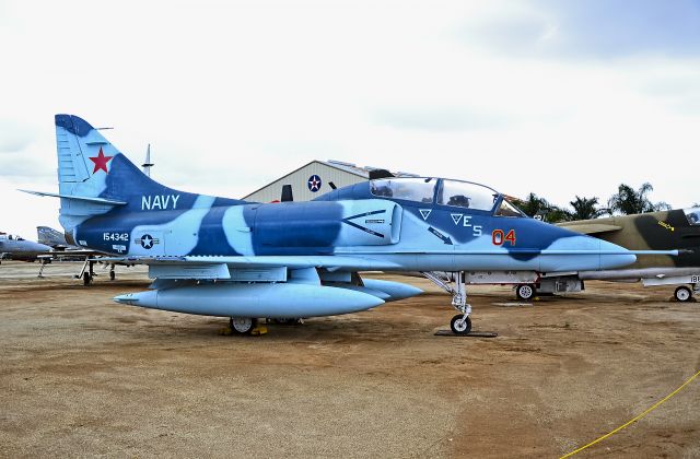 15-4342 — - McDonnell-Douglas TA-4J (Skyhawk) BUNO 154342  The museums TA-4J Skyhawk, BUNO 154342, served the U.S. Navy from 1967-2003  March Field Air Museum TDelCoro October 21, 2012