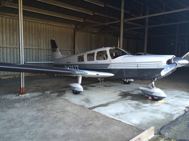 Piper Saratoga (C-GRWR) - In the hangar Van Wert, OH before test flight.