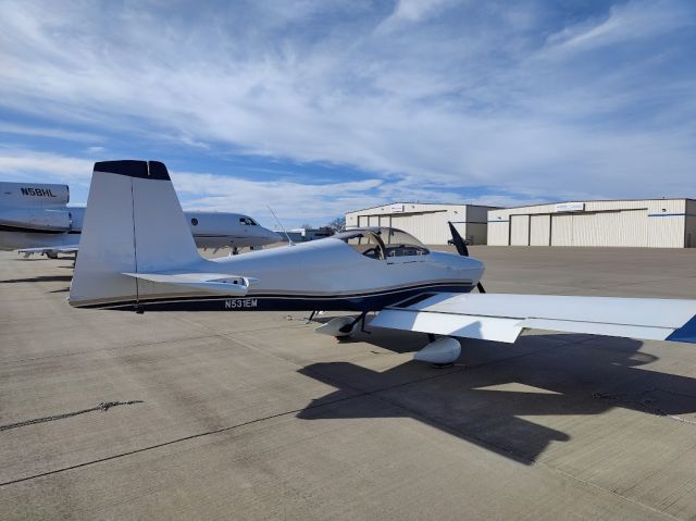 Vans RV-9 (N531EM) - 7 days on the ramp, wheel chocks didn't let it move an inch. 