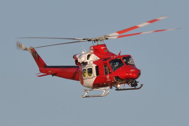 Bell 412 (VH-VAS) - Rescue 51, departed pad west 13 Jan 2020.