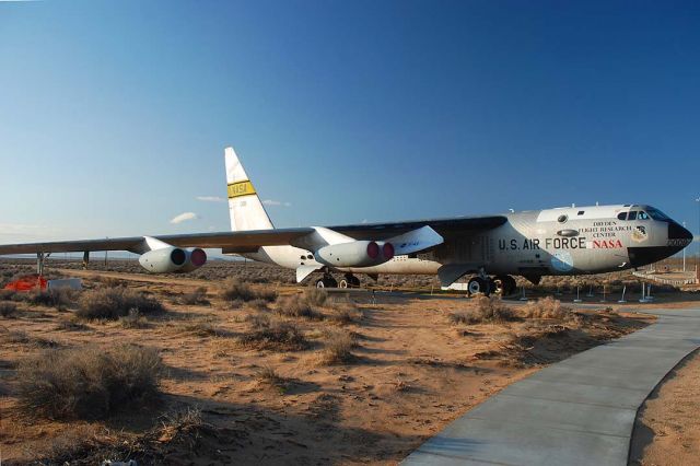 Boeing B-52 Stratofortress (52-0008) - Boeing NB-52B 52-0008 on display at the North Gate of Edwards Air Force Base on February 20, 2010.