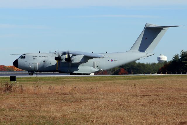 AIRBUS A-400M Atlas (MBB402) - 'ASCOT 4518', after arriving from Brize Norton and an overnight stay, departing to Indianapolis.