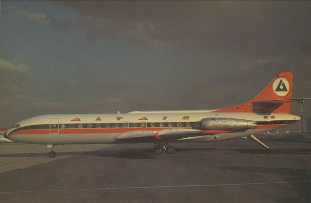 SUD-EST SE-210 Caravelle (I-GISA) - SCANNED FROM POSTCARDbr /ALTAIR