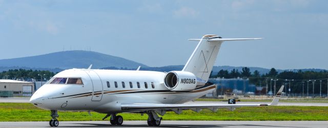 Canadair Challenger (N903AG) - Jet Setter 33 departing MHT on 8/5/18 for its home down at BED.br /br /Shot with a Nikon D3200 w/ Nikkor 70-300mmbr /Best viewed in Full Size