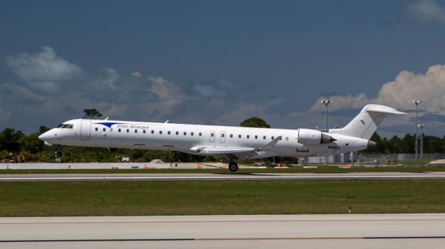 Canadair Regional Jet CRJ-900 (N900EA) - No longer flying. Scrapped for parts in Tucson Arizona 