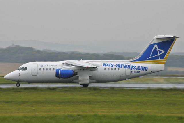 F-GOMA — - Axis Airways - British Aerospace BAe.146-200QC C.3 Quick Change C/N E2211 - at Metz - 2004-07-08.