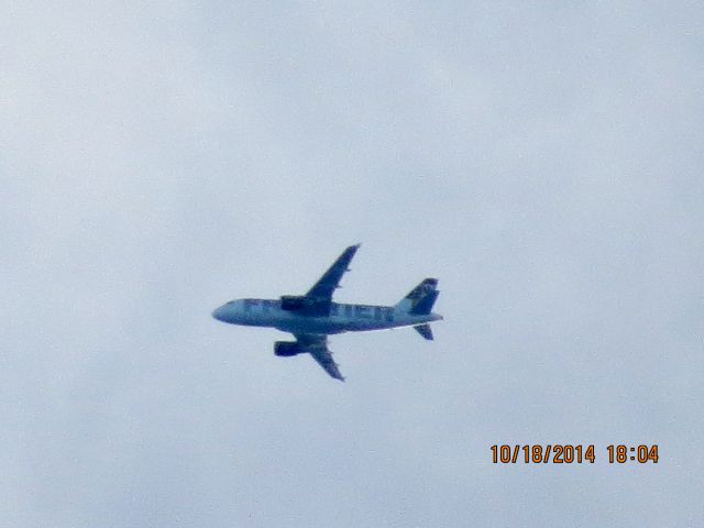 Airbus A319 (N920FR) - Frontier flight 226 from Denver to Branson over Baxter Springs Kansas (78KS) at 27,000 feet.