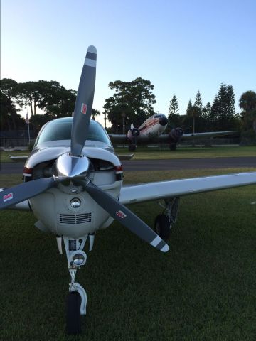 Beechcraft Bonanza (33) (N24RA) - Ramp at Baker Aviation