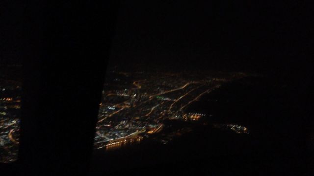 — — - Landing at Dubai