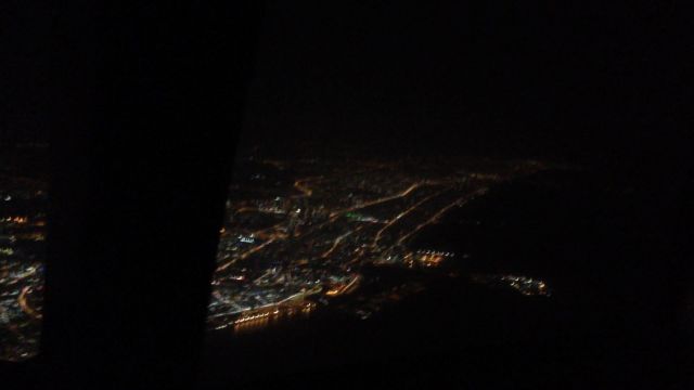 — — - Landing at Dubai