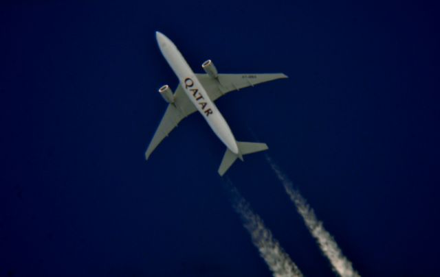 Boeing 777-200 (A7-BBA) - Qatar Airways 755 Hamad Intl to Hartsfield-Jackson Intl over Cleveland 36,000 ft. 06-29.16