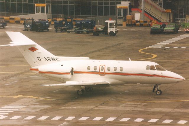 Hawker 800 (G-XRMC) - Seen here in May-94.br /br /Reregistered G-BZNR 30-Oct-00,br /transferred to Bermuda 16-Feb-05 as VP-BMH,br /then reregistered RA-02776 in Sep-19.