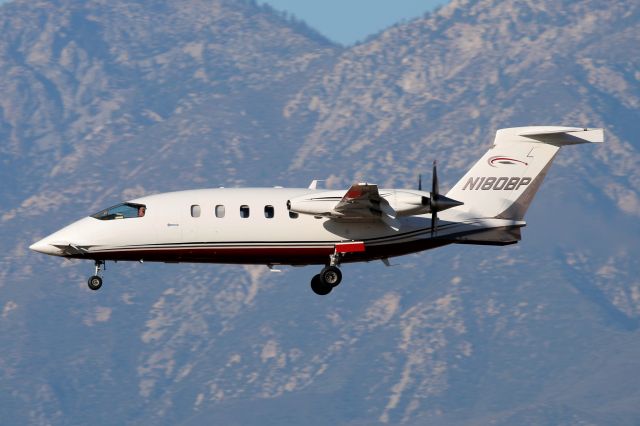 Piaggio P.180 Avanti (N180BP) - P.180 Avanti flying a pattern at Chino.