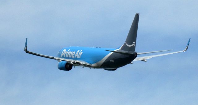 Boeing 737-800 (N7919A) - Shortly after departure is this 2005 Prime Air Boeing 737-84P in the Autumn of 2021.