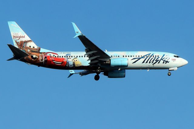 Boeing 737-800 (N570AS) - Alaskas Adventures of Disneyland Resort livery arriving from Portland