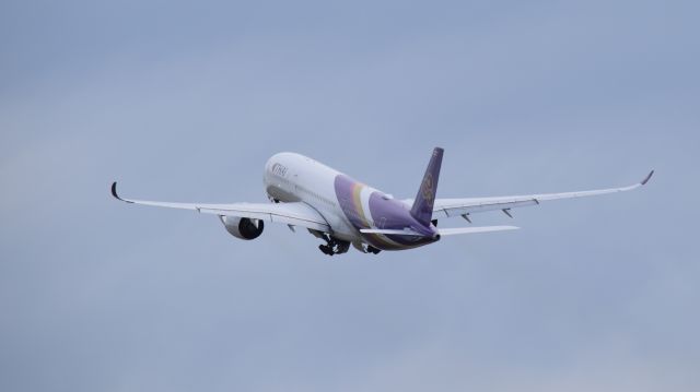 Airbus A350-900 (HS-THL) - Thai Airways A350 retracting landing gear at YMML.