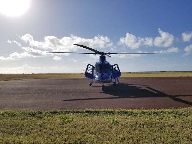 SABCA A-109 (N129AL) - N129AL preparing to depart Port Allen, HI (PHPA) for the Forbidden Isle of Ni'iahu.