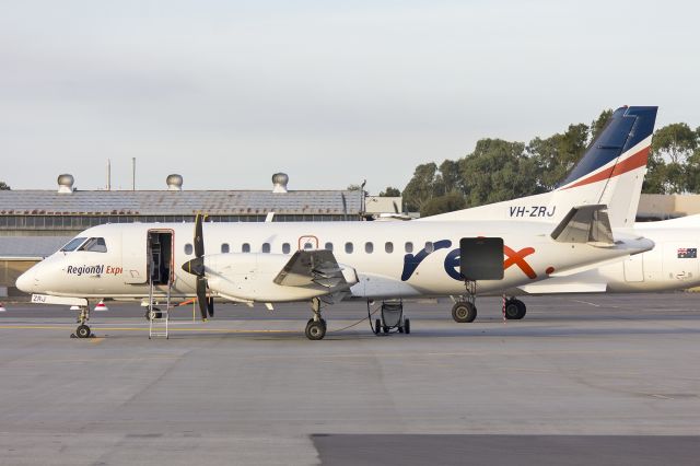 Saab 340 (VH-ZRJ) - Regional Express Airlines (VH-ZRJ) Saab 340B parked at Wagga Wagga Airport.