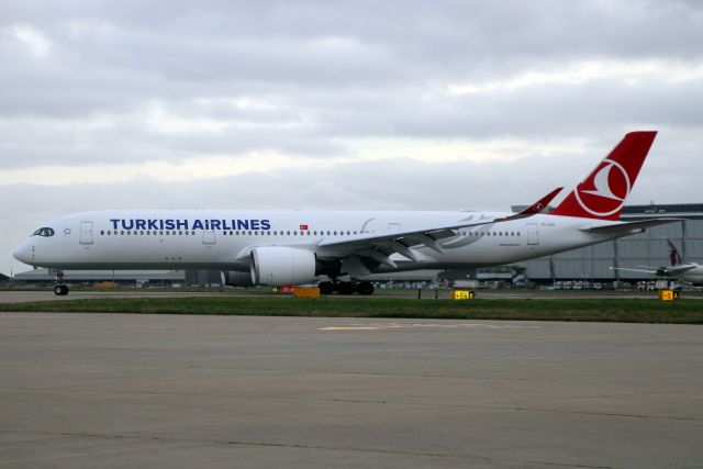 Airbus A350-900 (TC-LGV) - Taxiing to Stand 238 on 18-Dec-24 operating flight THY1985 from LTFM.
