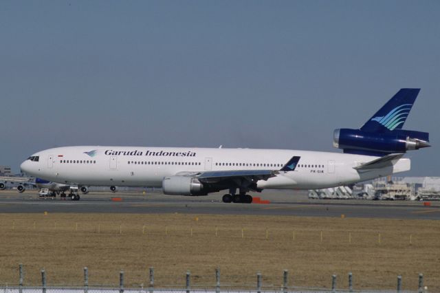 Boeing MD-11 (PK-GIK) - Departure at Narita Intl Airport Rwy34L on 1998/02/05