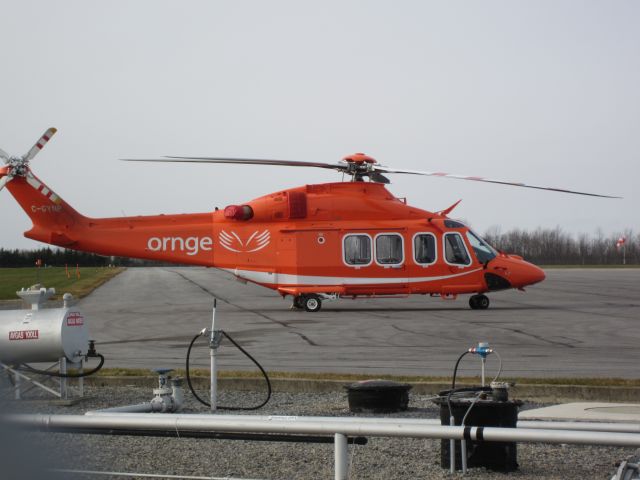 C-GYNP — - Ornge air ambulance heli sitting on the tarmac at Kingston