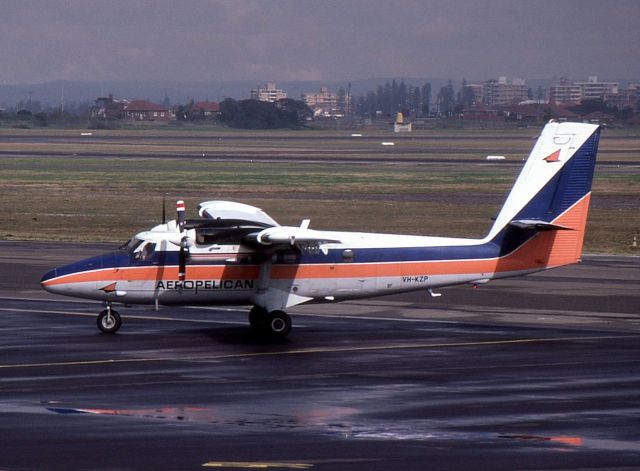 VH-KZP — - DHC6-300 VH-KZP of Aero Pelican at Sydney Airport in 1986