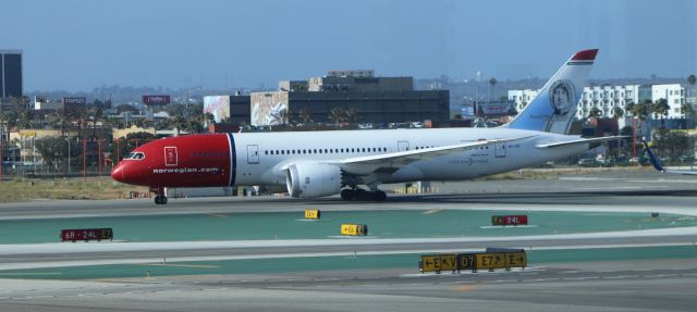 Boeing 787-8 (LN-LNE) - 6/28/18 Norwegian starting take-off roill Rwy 24L