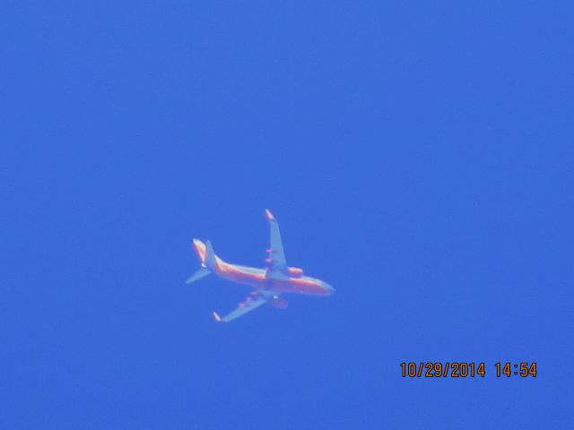 Boeing 737-700 (N771SA) - Southwest Airlines over Southeastern Kansas at 39,000 feet.