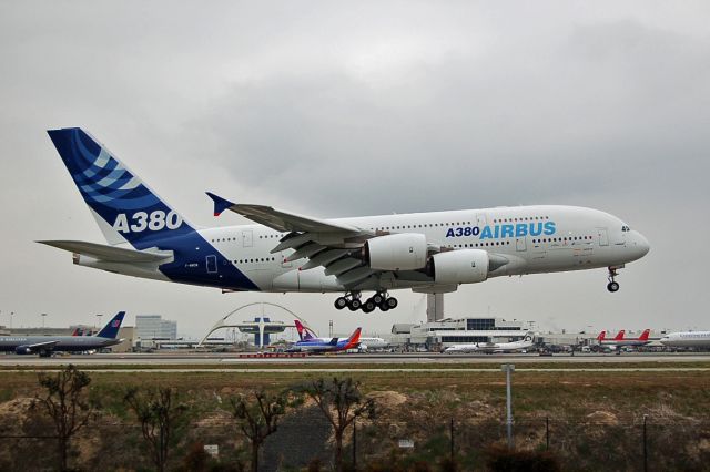 Airbus A380-800 (F-WWDW) - March 19,2007. The first A380 to visit LAX.