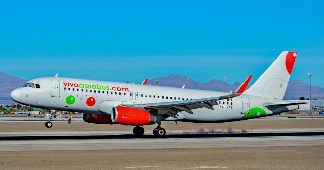 Airbus A320 (XA-VAE) - XA-VAE Viva Aerobus Airbus A320-232 s/n 6602 -   Las Vegas - McCarran International (LAS / KLAS)br /USA - Nevada, January 7, 2018br /Photo: Tomás Del Coro