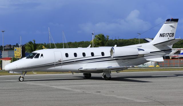 Cessna Citation Excel/XLS (N617CB) - N617CB taxing from parking for takeoff