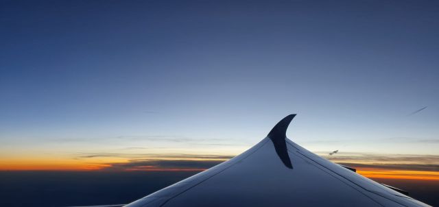 Airbus A350-900 (D-AIXI) - Used with permission. My friend flying in from Mumbai (VABB) to Munich (EDDM) took this at about 20 mins before landing, aboard the Lufthansa A350-900.