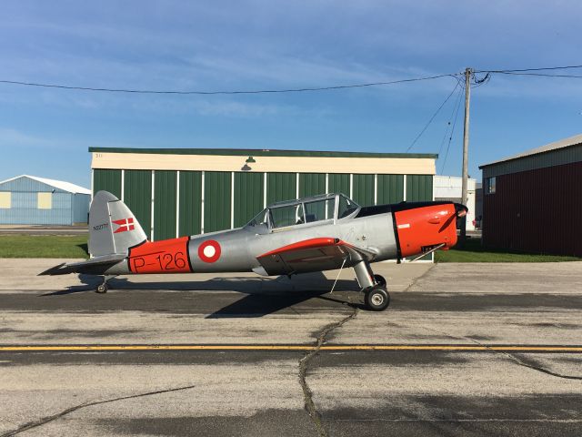 OGMA DHC-1 Chipmunk (N22777) - Former Royal Danish Air Force Chipmunk, P-126 in the morning light at Milwaukee, WI