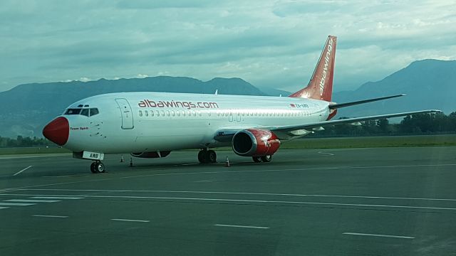 BOEING 737-400 (ZA-AWB) - From lounge, 30/09/2019