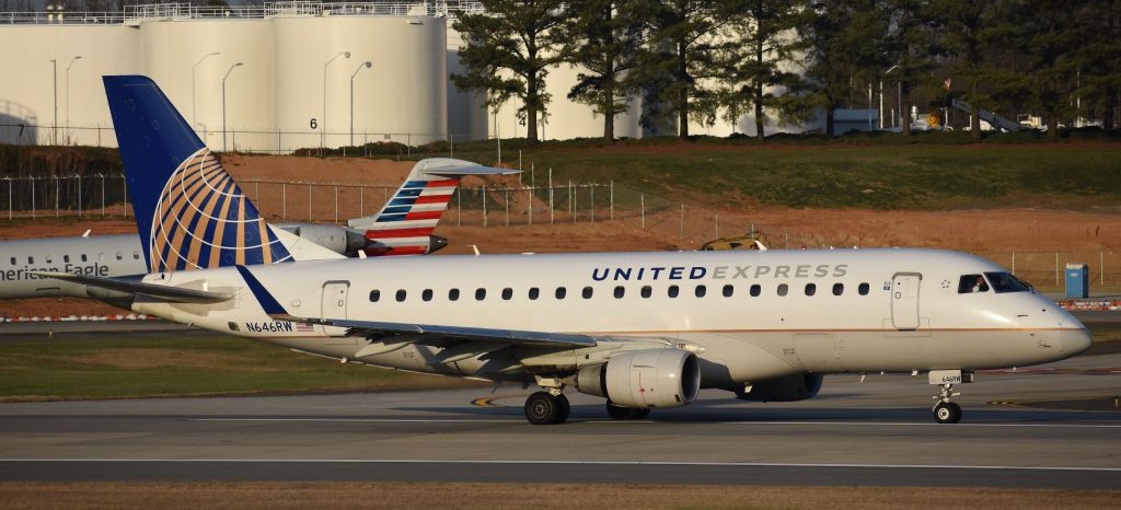 Embraer 170/175 (N646RW) - From the CLT overlook, 3/17/18.