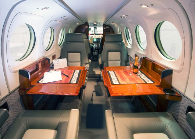 Beechcraft King Air 100 (VTE604) - This fine King Air B100 is available for charter in the Northeast from CFM Corporate Flight Management. ARG/US Platinum.