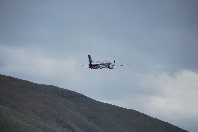 Canadair Regional Jet CRJ-700 (N270YV) - Taking off from Friedman Memorial Airport in Hailey Idaho heading for SLC