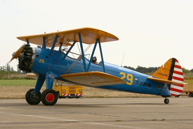 Boeing PT-17 Kaydet (F-AZCK) - Boeing STEARMAN A, Lann Bihoué Air Base (LFRH-LRT) oPEN DAY 2012