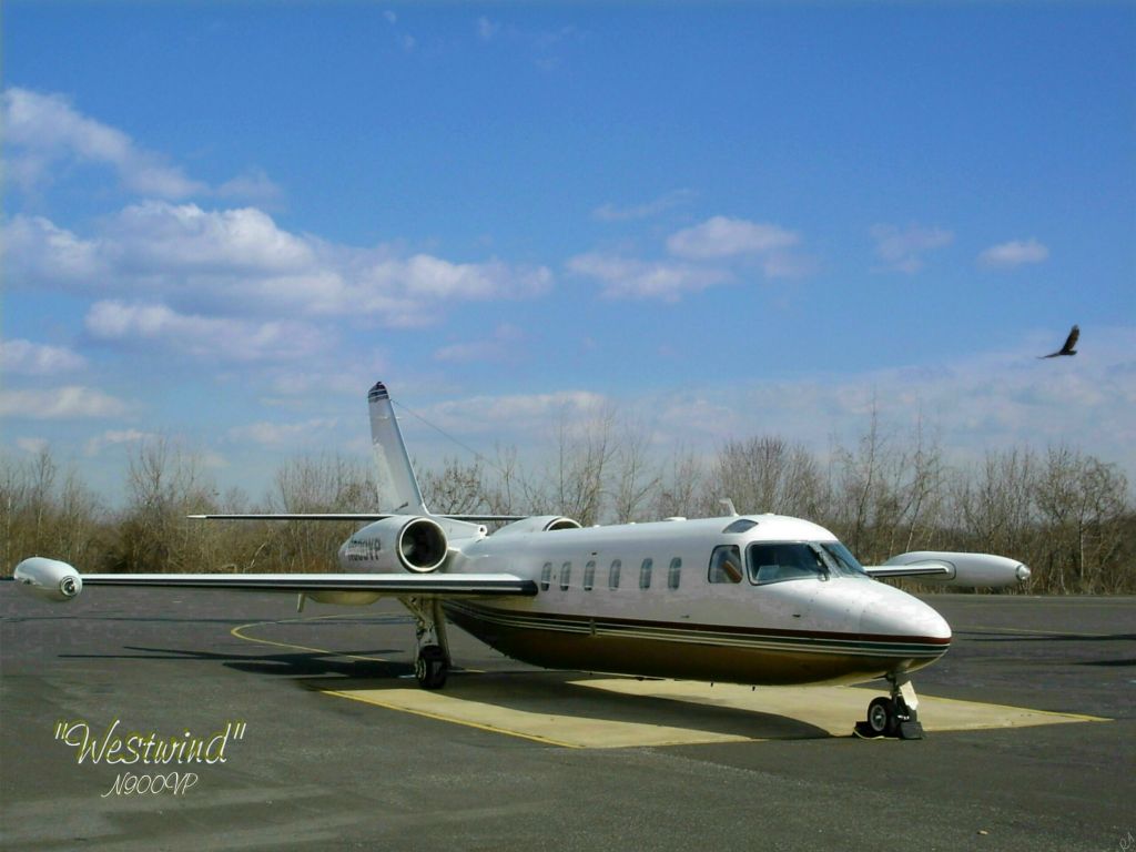 IAI 1124 Westwind (N900VP) - IAI an abbreviation for Israeli Aircraft Industries.  Twin Engine Jet with a short to medium range of distance. This westy  is shown here on this Winter Day.