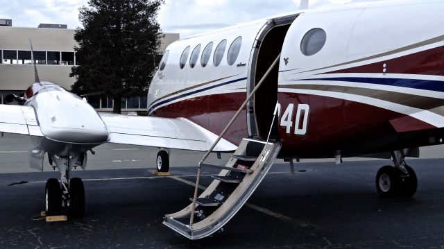 Beechcraft Super King Air 200 — - Rare visitor.