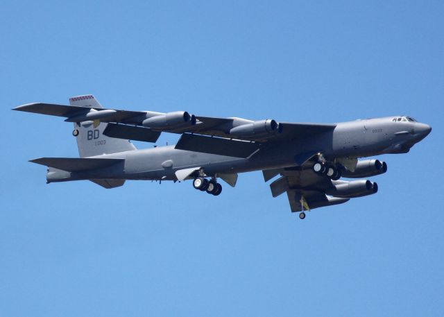 Boeing B-52 Stratofortress (60-0003) - At Barksdale Air Force Base. Missing the weapons pods since last photographed.