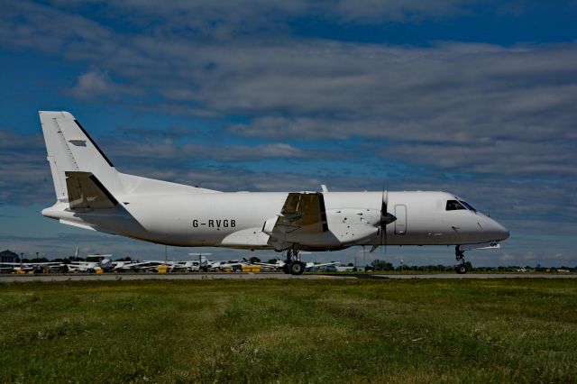 Saab 340 (G-RVGB) - Visiting CYHU on a ferry flight to CLEE in July 2022