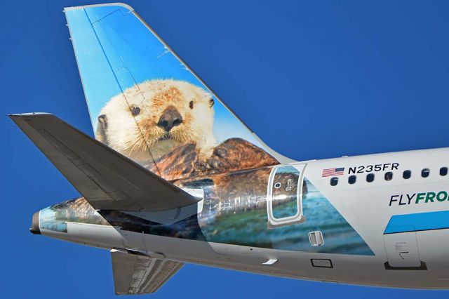 Airbus A320 (N235FR) - Frontier Airbus A320-214W N235FR Pike the Otter at Phoenix Sky Harbor on December 17, 2019. 